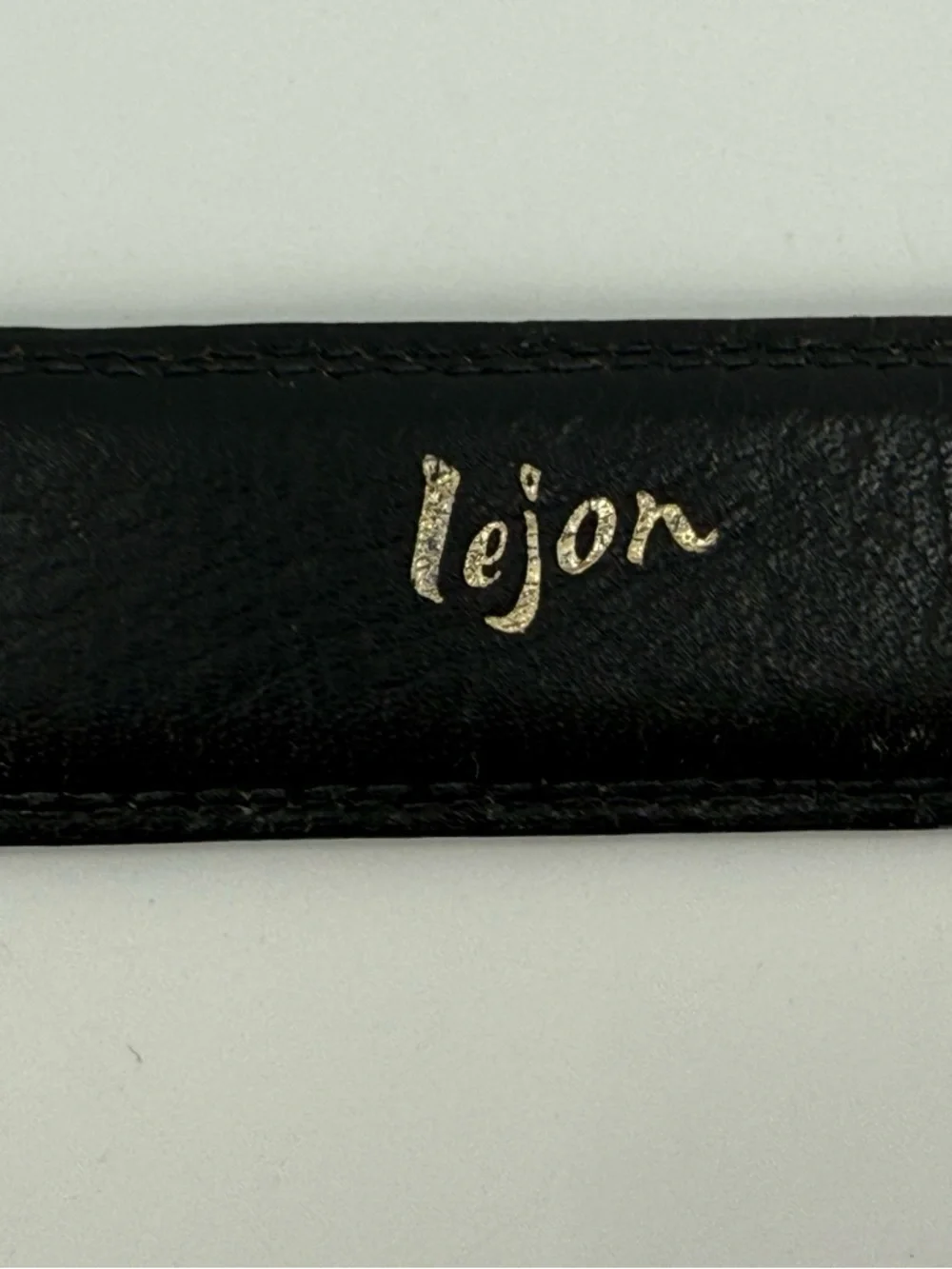 Lejon Vintage Brown‎ Aniline Steer Hide Leather Belt Made in USA 38